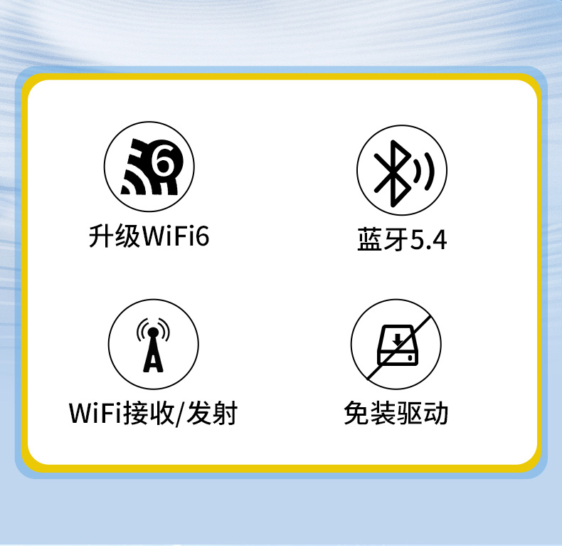 【N551】晶华无线网卡+蓝牙5.4（双天线）WIFI6