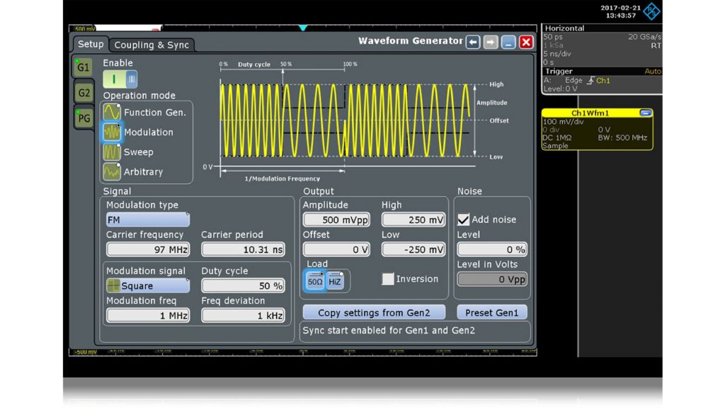 Arbitrary waveform generator 示波器 