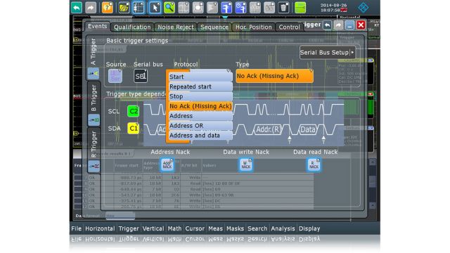  I2C/SPI 示波器軟件 觸發(fā)和解碼