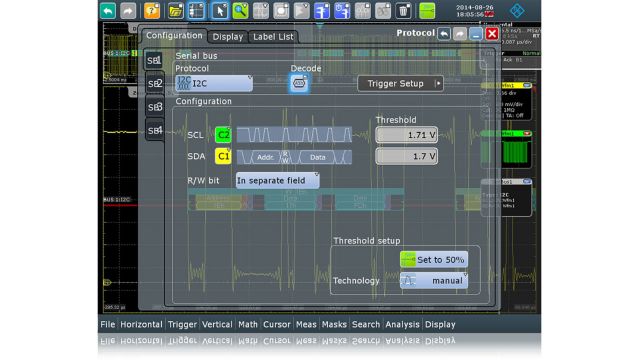  I2C/SPI 示波器軟件 觸發(fā)和解碼