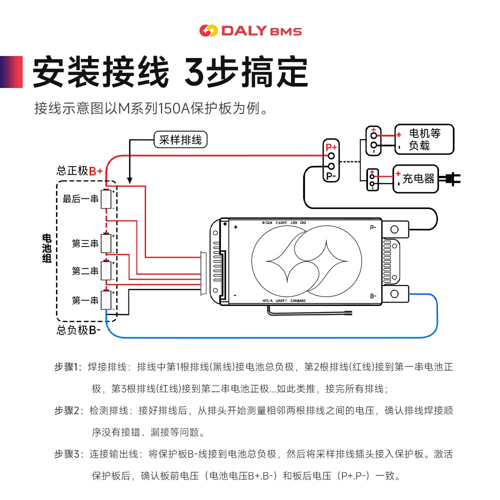 达锂BMS｜M系列软件保护板｜3-24S｜150A/200A｜并联扩容｜APP智控｜标配RS485/CAN | 厚铜防水设计｜个性化定制 | 电池管理系统