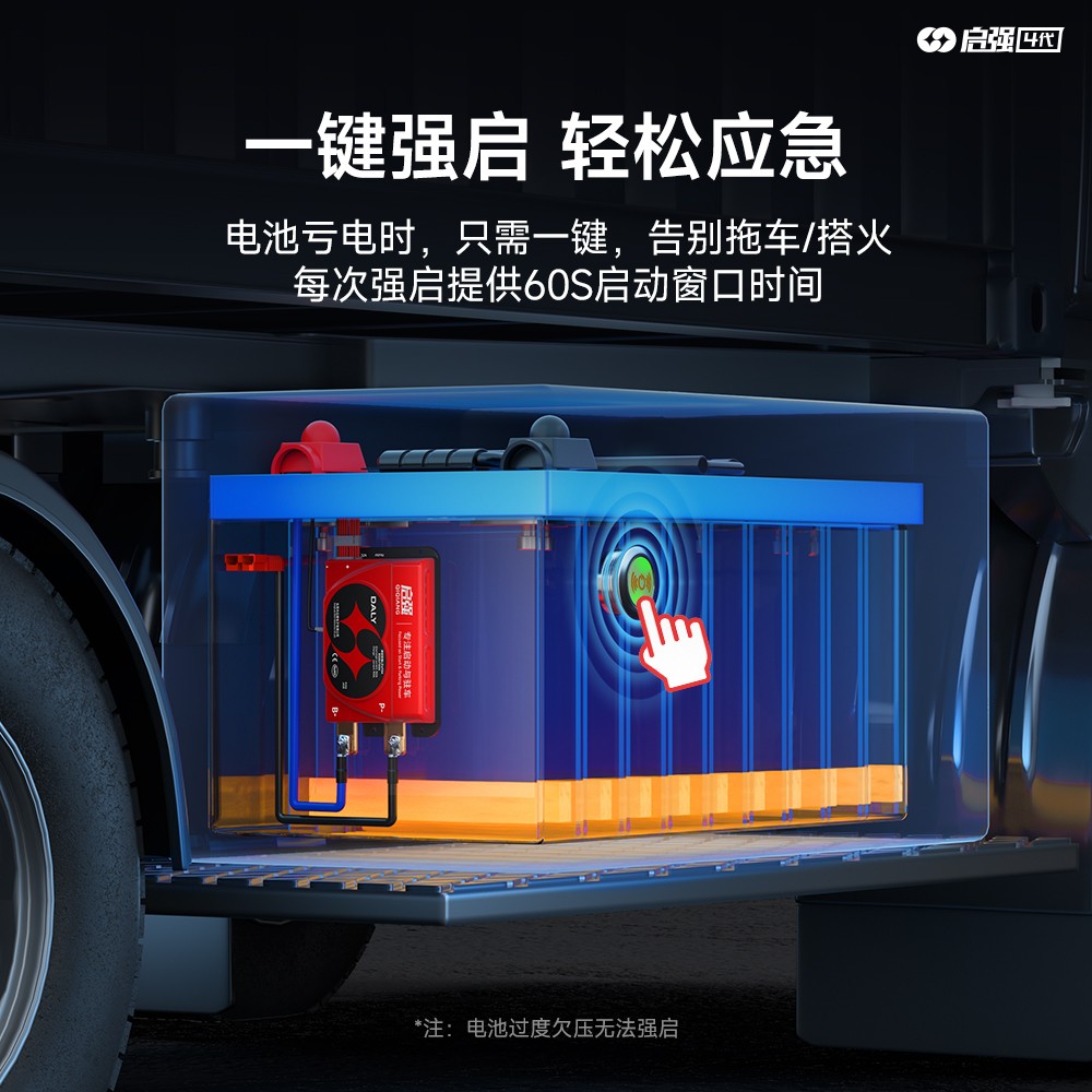 达锂BMS｜启强4代保护板｜12V/24V｜2000A峰值｜专利注胶防水｜微信小程序智控｜卡车启动驻车专用