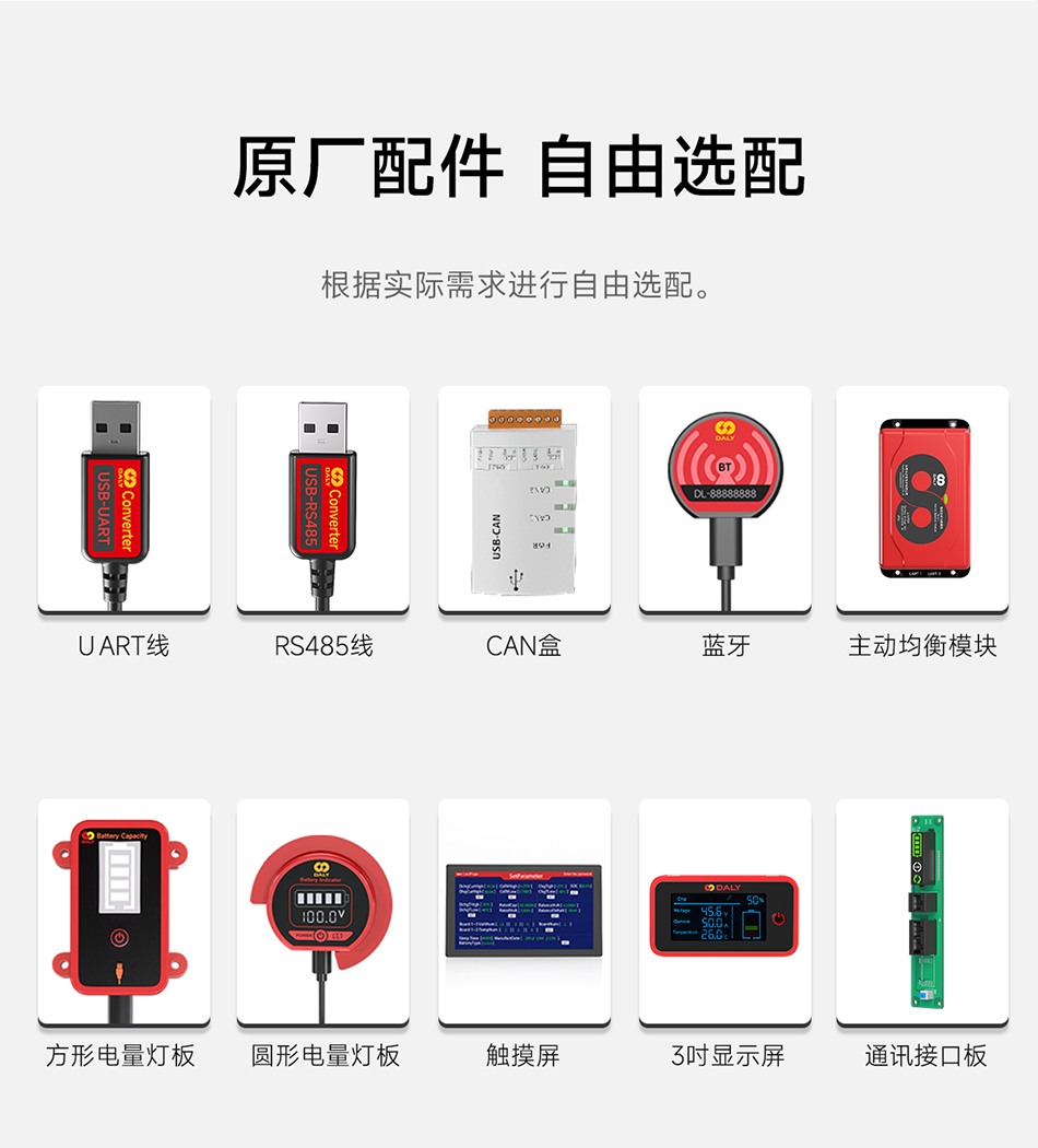 达锂PACK并联保护板｜专利15A限流防护｜3~24S全兼容｜蓝牙/NTC智控｜模块化扩容