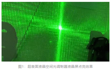 首次点亮超表面液晶空间光调制器 首次点亮超表面液晶空间光调制器
