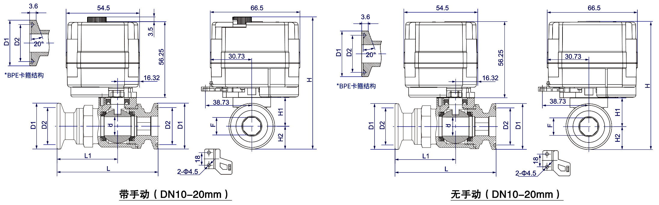 OSAWQ981系列快裝電動球閥（縮徑兩通型）