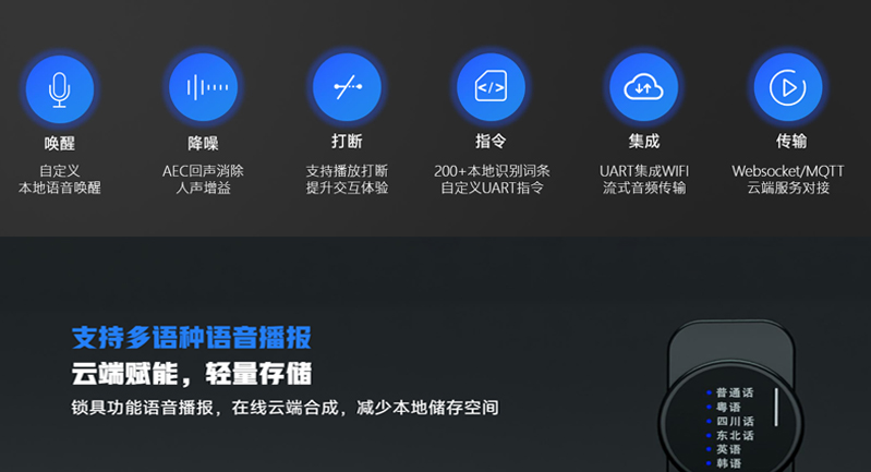 AIOT语音对话控制端侧语音识别芯片WT2606 AIOT语音对话控制端侧语音识别芯片WT2606