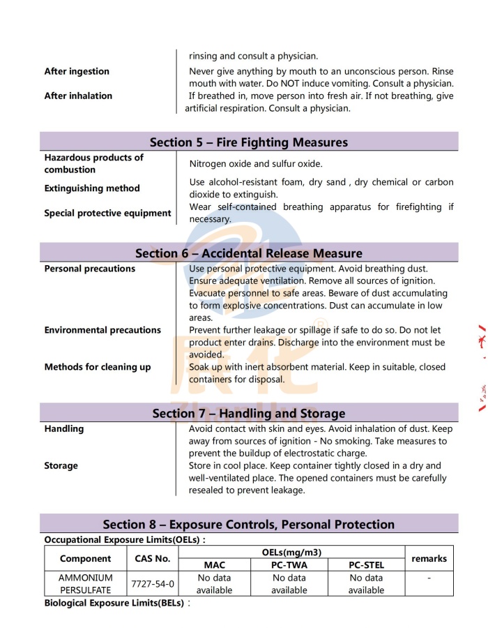 MSDS-APS