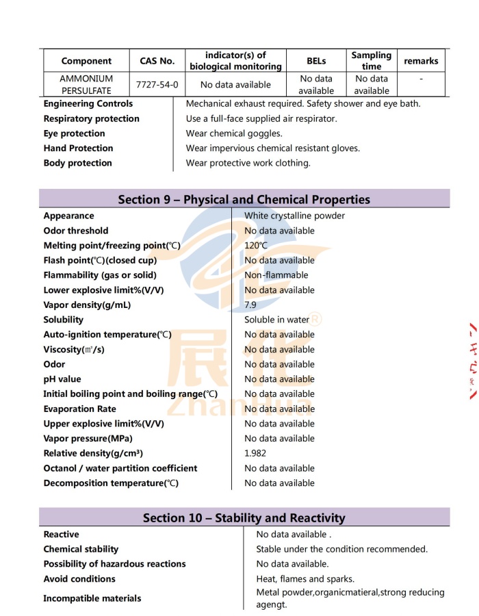 MSDS-APS