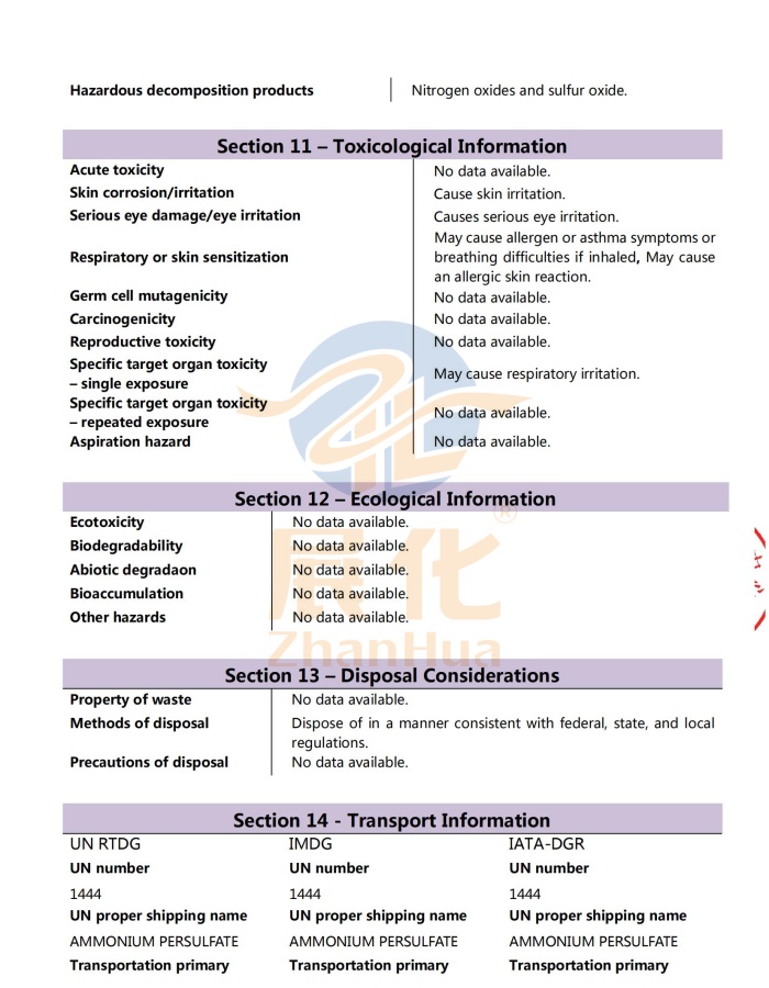 MSDS-APS