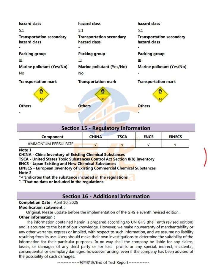 MSDS-APS